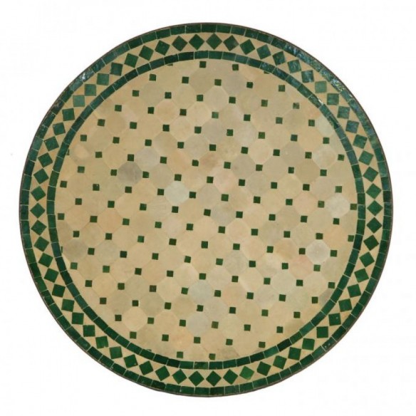 Stolik mozaikowy D80 zielony