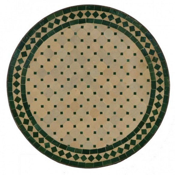 Stolik mozaikowy D120 zielony