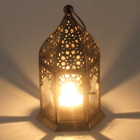 Lampiony orientalne szklane Nael transparentne - 3 szt.