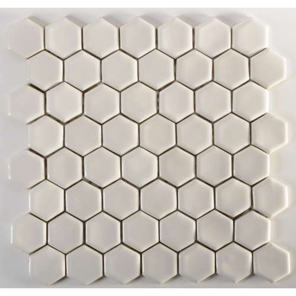 Mozaika sześciokątna, biała