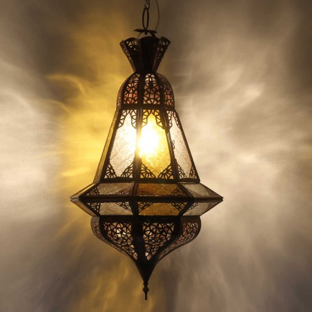 Lampy arabskie: HOUTA biało-żółta