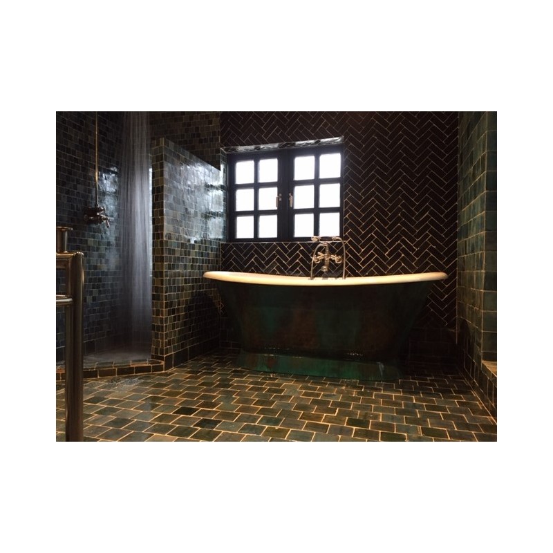Czarna marokańska płytka Bejmat Noir, łazienka