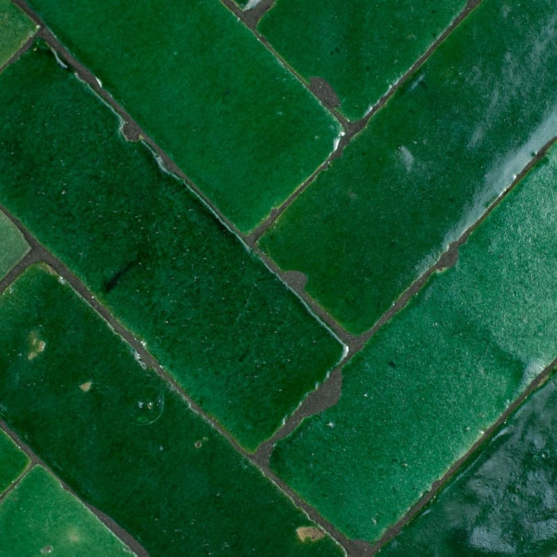 Ciemno-zielone płytki marokańskie Bejmat Vert Foncee