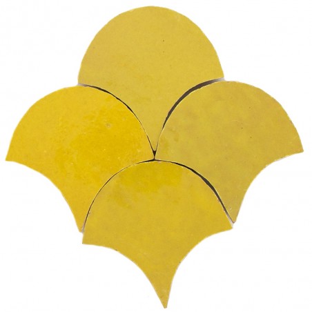 Żółte Płytki Zellige Rybia Łuska - Citron