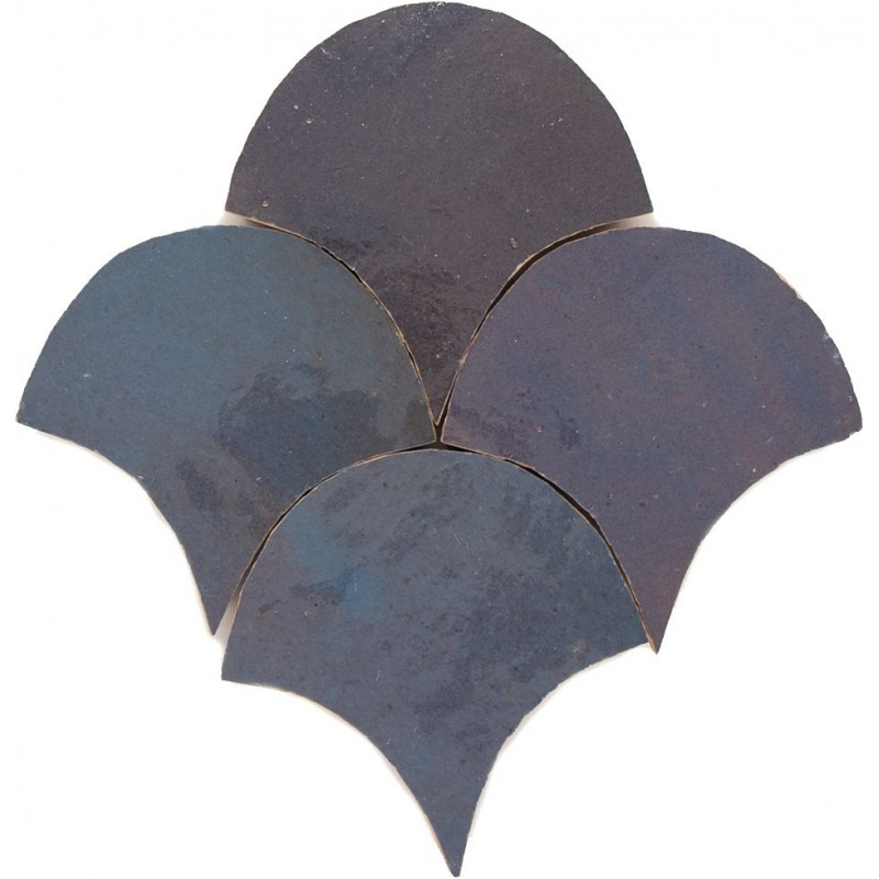 Płytki Zellige Rybia Łuska - Aubergine Gris