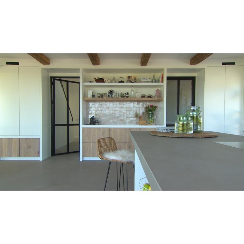 Różowo-szare Płytki Zellige - Gris Rose - kuchnia