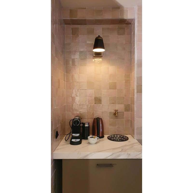 Różowo-szare Płytki Zellige - Gris Rose - łazienka