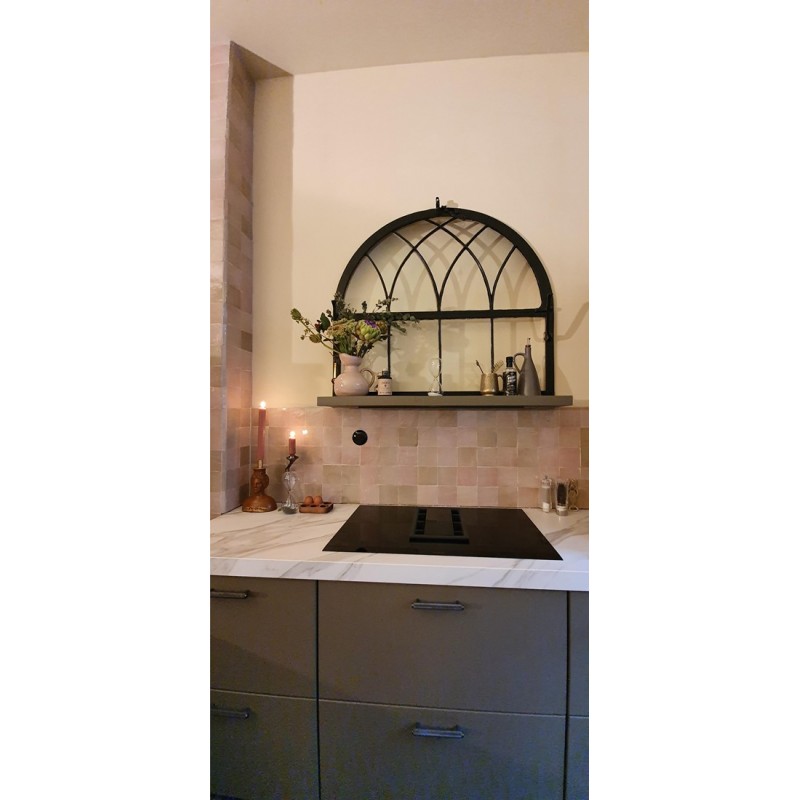 Różowo-szare Płytki Zellige - Gris Rose - kuchnia