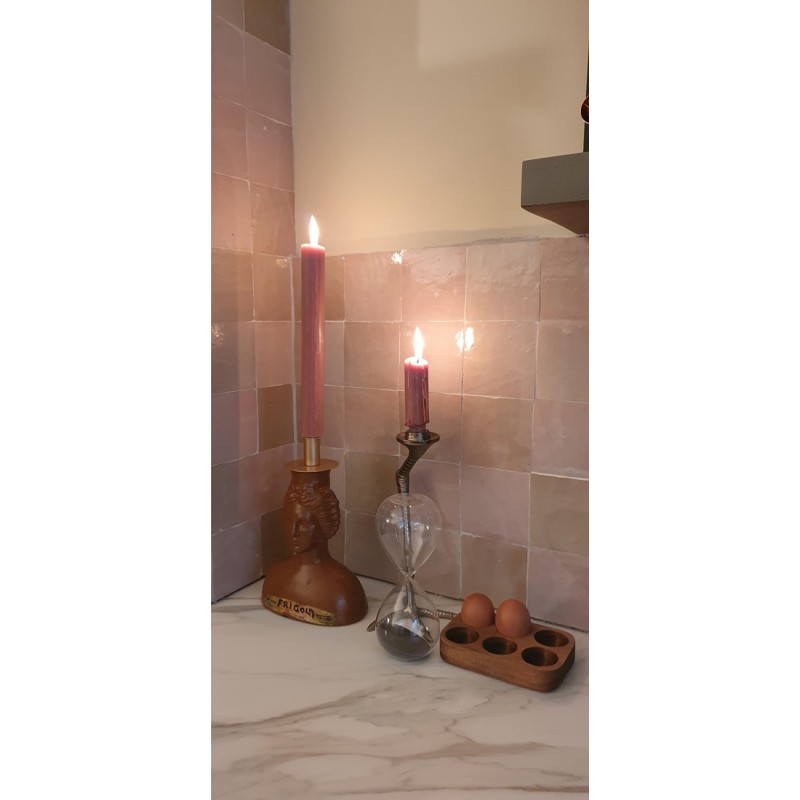 Różowo-szare Płytki Zellige - Gris Rose - kuchnia