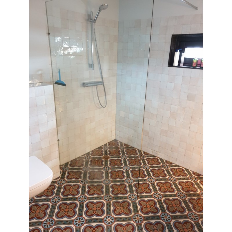 Różowo-szare Płytki Zellige - Gris Rose - łazienka