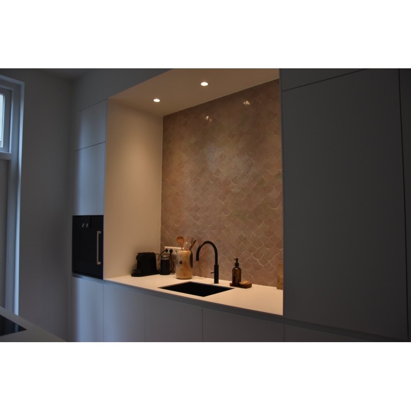 Różowo-szare Płytki Zellige Rybia Łuska - Gris Rose