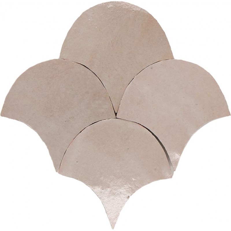 Różowo-szare Płytki Zellige Rybia Łuska - Gris Rose