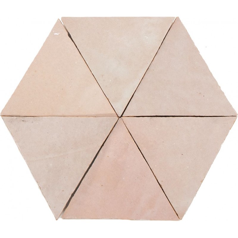 Różowo-szare Trójkątne Płytki Zellige - Gris Rose
