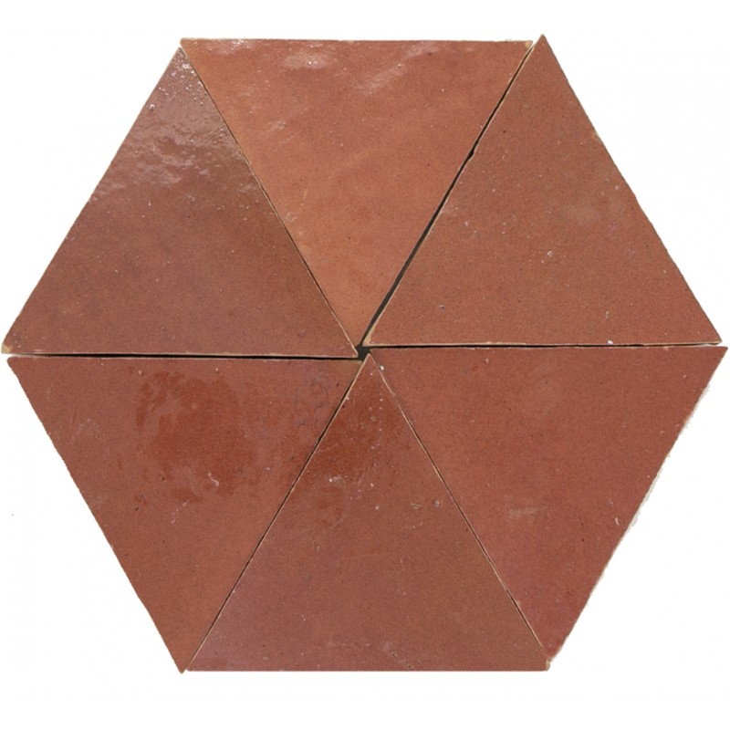 Różowe Trójkątne Płytki Zellige - Rose Rouge
