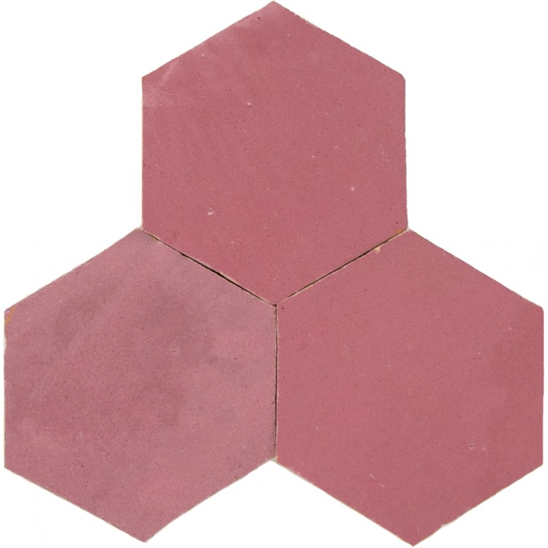 Różowe Sześciokątne Płytki Zellige - Rose Vieux