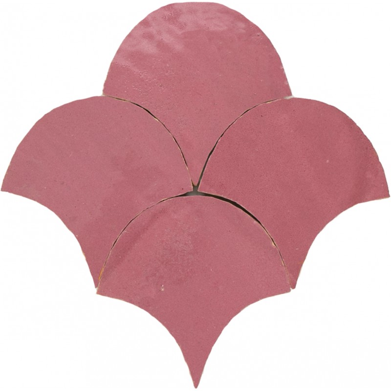 Różowe Płytki Zellige Rybia Łuska - Rose Vieux