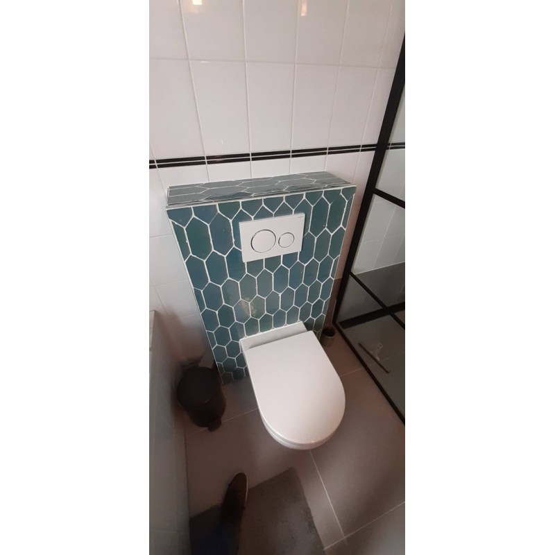 Płytki Marokańskie Platta Atlas Petrol Art Deco - toaleta