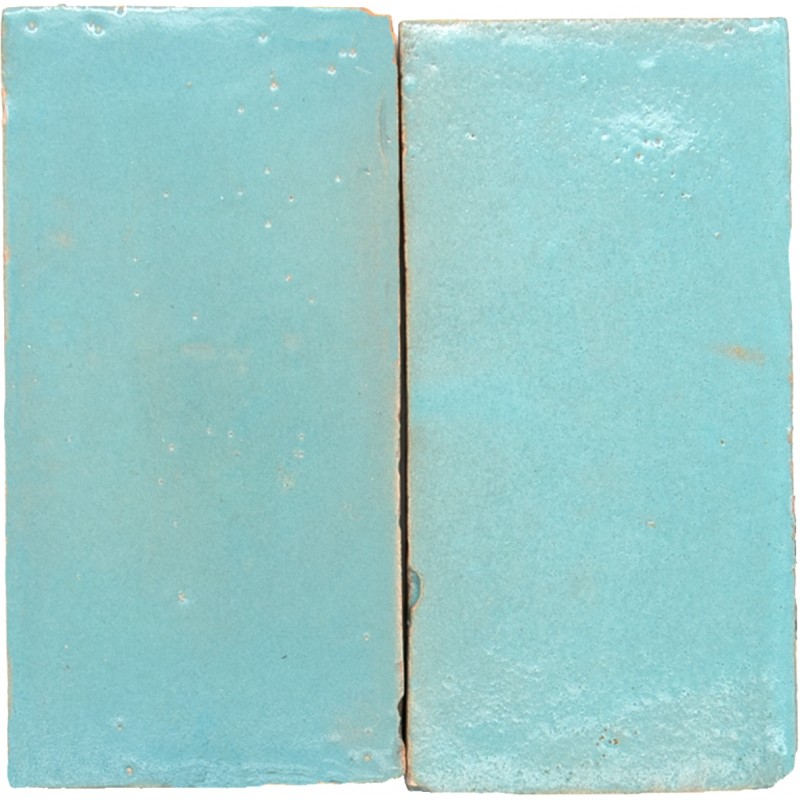 Marokańskie płytki Platta Bleu Celeste Mat 7,5x15 cm
