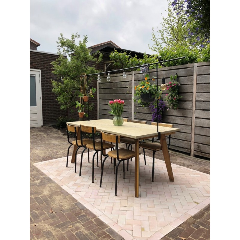 Marokańskie Płytki Platta Gris Rose 7,5x15 cm