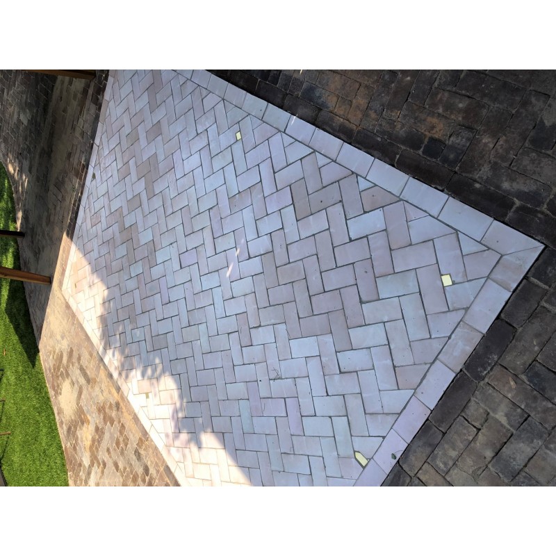 Marokańskie Płytki Platta Gris Rose 7,5x15 cm