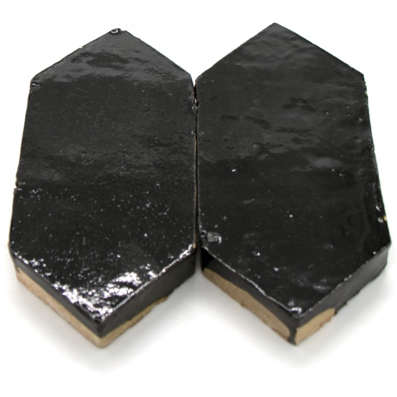 Czarne Płytki Marokańskie Platta Noir Art Deco