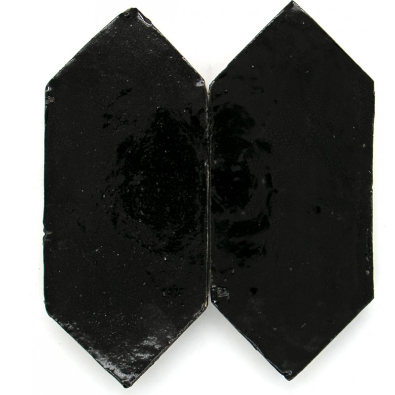 Czarne Płytki Marokańskie Platta Noir Art Deco