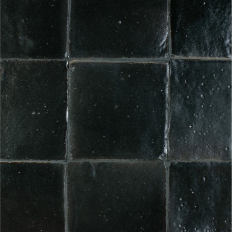 Czarne matowe Marokańskie płytki Platta Noir Mat 10x10 cm