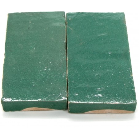 Zielone Płytki Platta Vert Foncee 7,5x15
