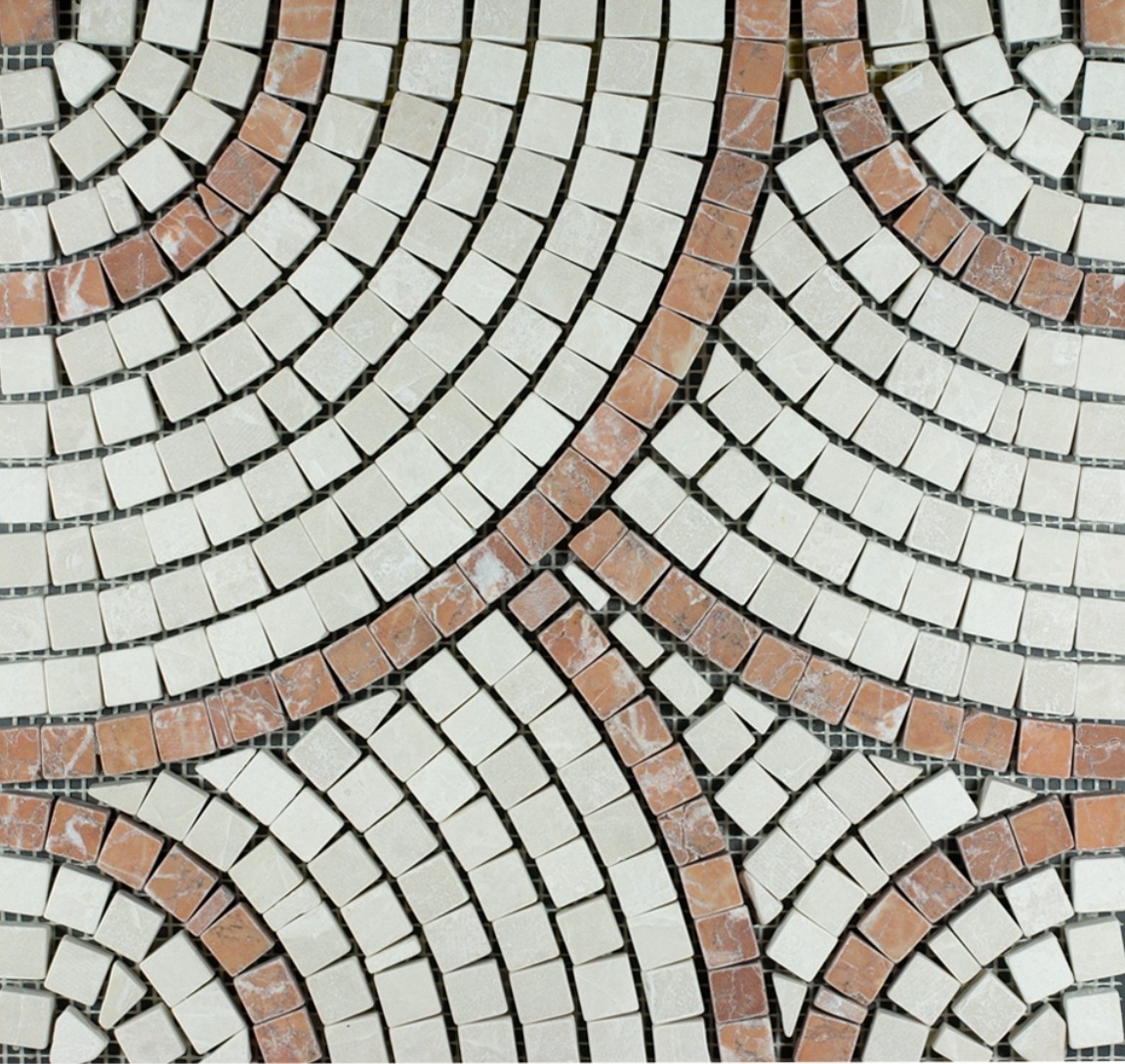 Mozaika Marmurowa Circle Bottocino