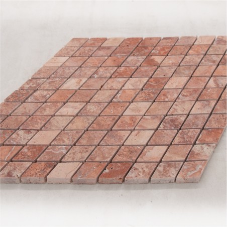Mozaika Marmurowa Diamond Red Travertine