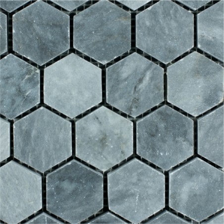 Sześciokątną Mozaika Marmurowa Blue Stone