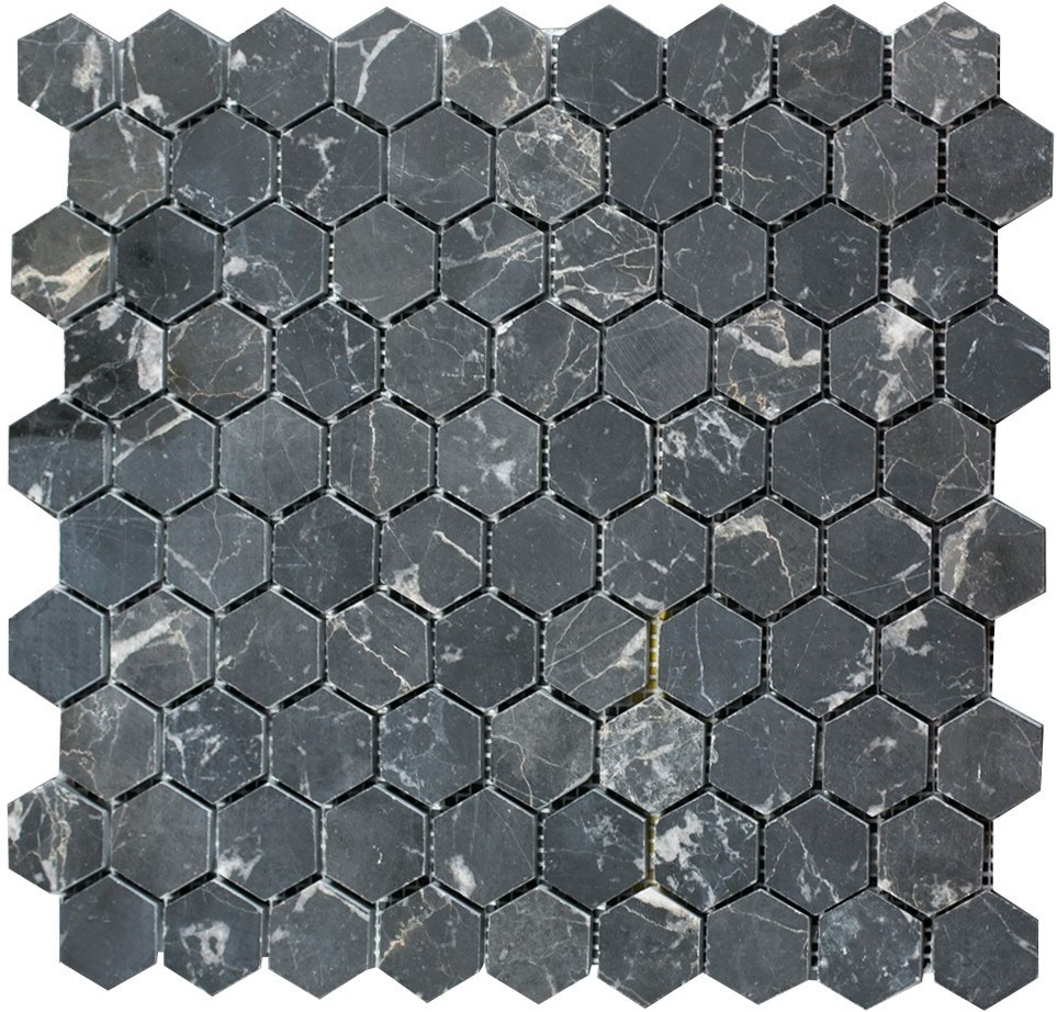 Sześciokątna Mozaika Marmurowa Toros Black