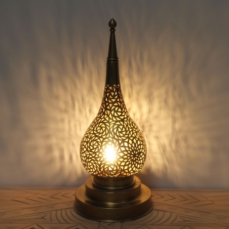 Marokańska lampa mosiężna Duru L