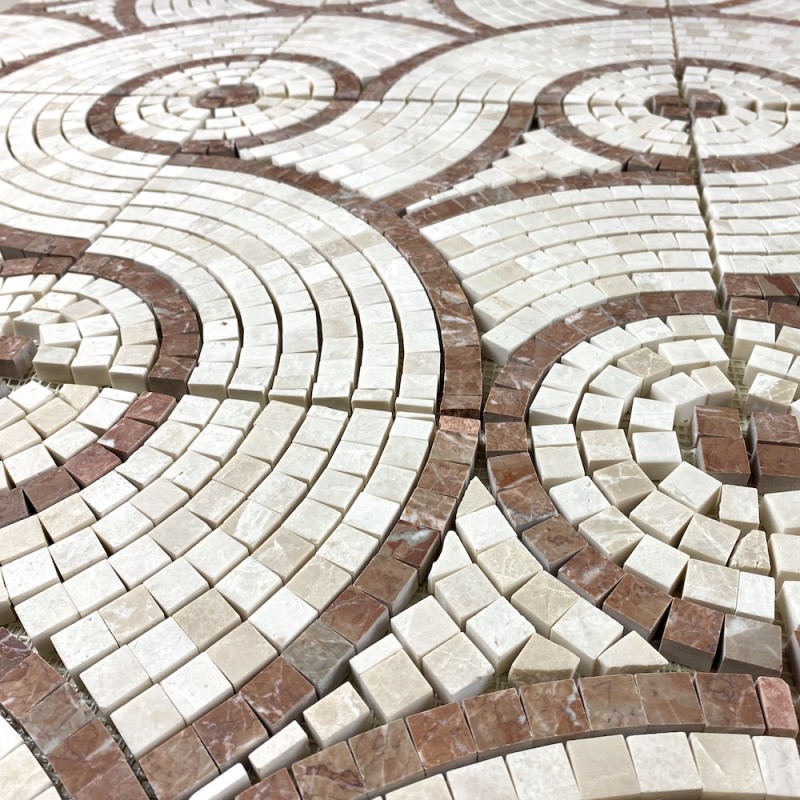 Mozaika Marmurowa Circle Bottocino