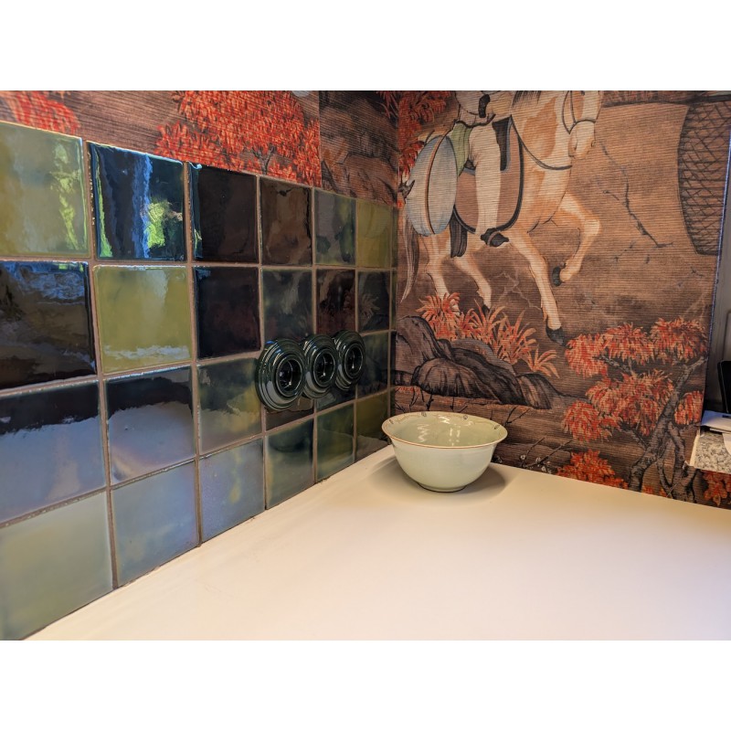 Płytki ścienne zieleń butelkowa