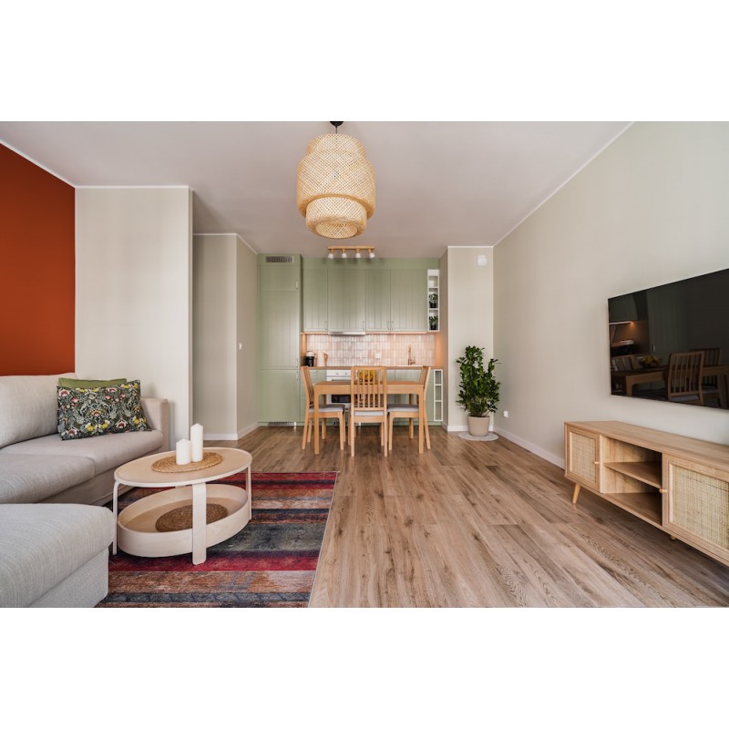 Płytki Azulejo Beige Matt - kolor płytek wynika z oświetlenia