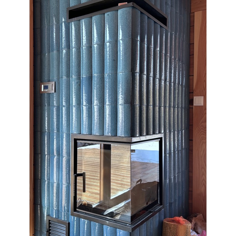 Szkliwiona kształtka elewacyjna R1 - błękit morski