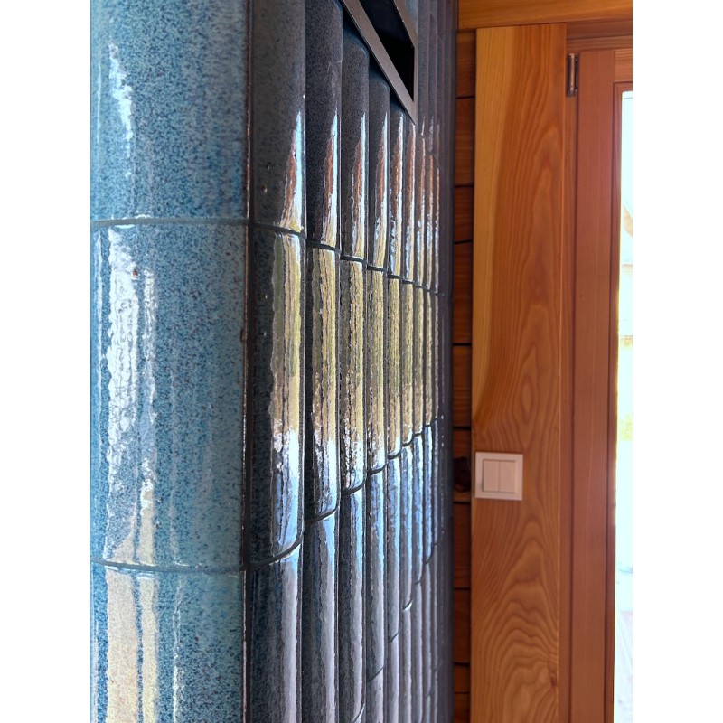 Szkliwiona kształtka elewacyjna R1 - błękit morski