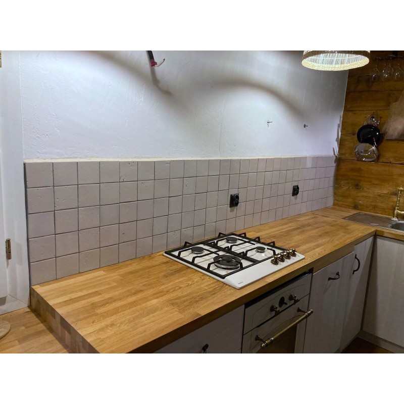 Płytki Azulejo 10x10 Beige Matt w kuchni