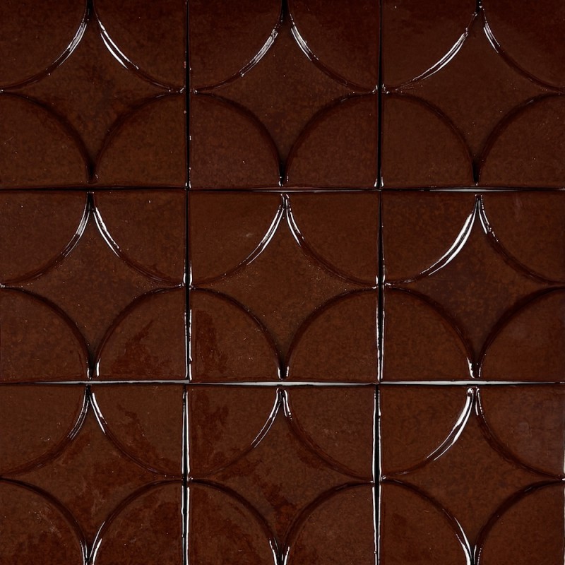 Ceramiczna płytka 3D - CIRCLE 1 BROWN