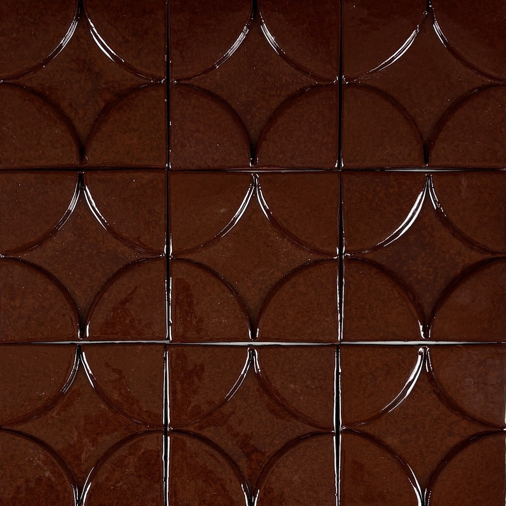 Ceramiczna płytka 3D - CIRCLE 1 BROWN