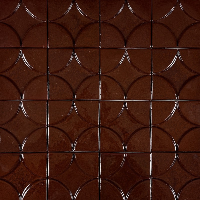 Ceramiczna płytka 3D - CIRCLE 1 BROWN