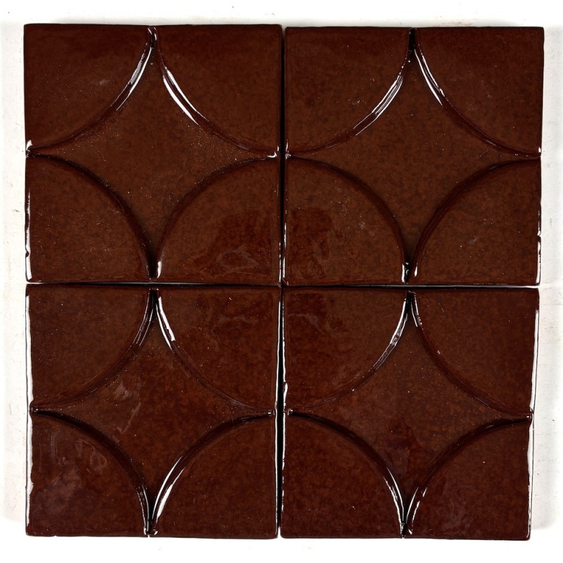 Ceramiczna płytka 3D - CIRCLE 1 BROWN