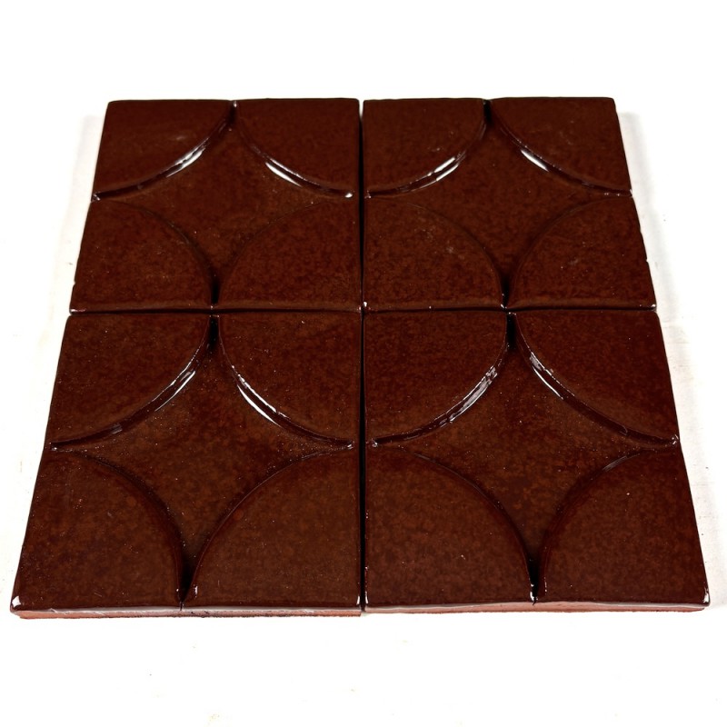 Ceramiczna płytka 3D - CIRCLE 1 BROWN