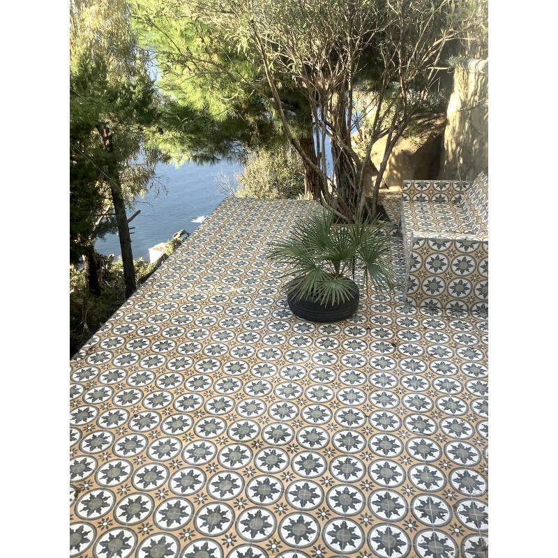 Płytki cementowe 4211 - taras Hiszpania