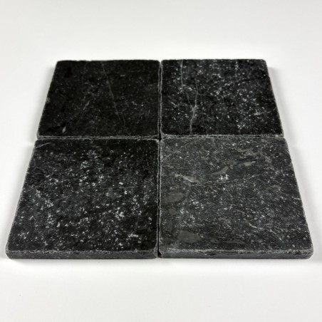 Czarna Płytka Marmurowa Tumbled 10x10