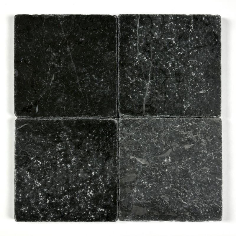 Czarna Płytka Marmurowa Tumbled 10x10