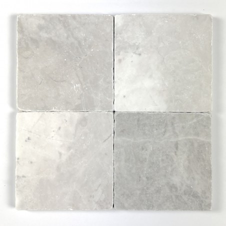 Biała Płytka Marmurowa Tumbled 10x10