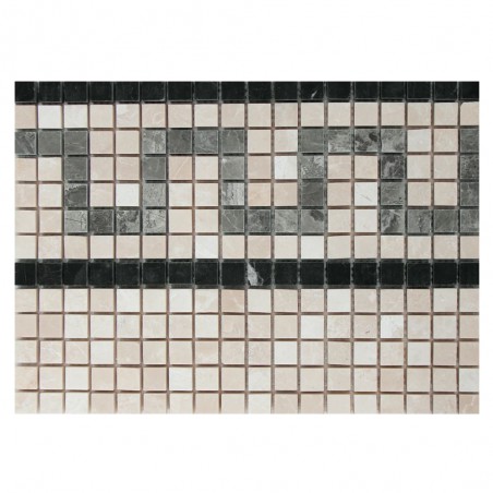 Mozaika Marmur Border Bottocino Half