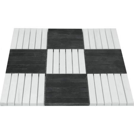Mozaika Marmurowa KitKat Block Black White
